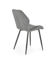 Halmar Jídelní židle K453 - šedá/černá