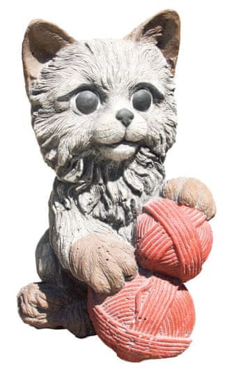 Framusa Zahradní dekorace – kočka s klubky 22cm