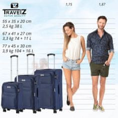 TRAVEL Z Sada kufrů Softspinner Blue 3-set