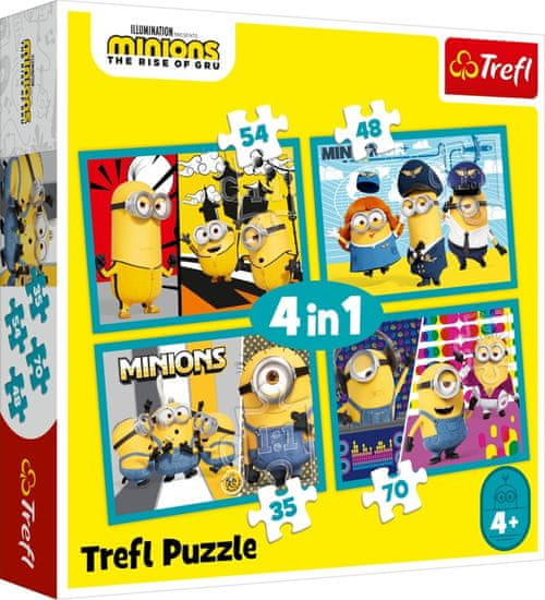 Trefl Puzzle Mimoni 4v1 (35,48,54,70 dílků)