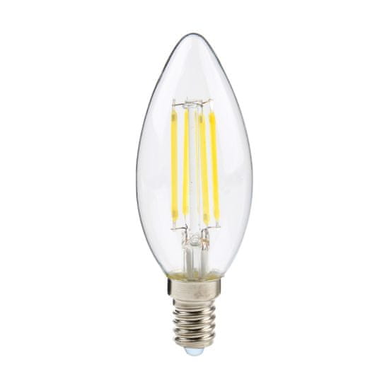 WELEDU LEDisonka LED vláknová žárovka svíčka E14 4W teplá bílá 2700K