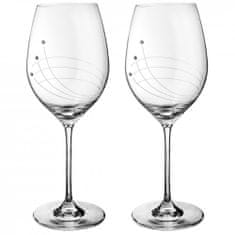 Semido Linie - sada 2 ks sklenic na víno s krystaly Preciosa 360 ml