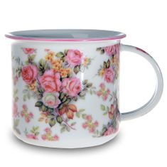 Semido Porcelánový hrnek "Plecháček" růže 250 ml - český porcelán