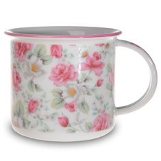 Semido Porcelánový hrnek "Plecháček" růžová růže 250 ml - český porcelán