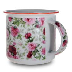 Semido Porcelánový hrnek "Plecháček" růže bordo 250 ml - český porcelán