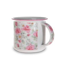 Semido Porcelánový hrnek "Plecháček" růžová růže 100 ml - český porcelán