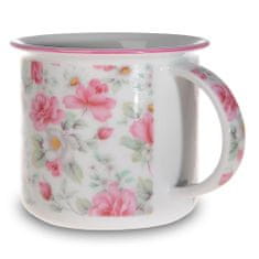 Semido Porcelánový hrnek "Plecháček" růžová růže 250 ml - český porcelán