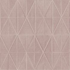 Starorůžová geometrická vliesová tapeta na zeď, origami 148709, Blush, 0,53 x 10,05 m