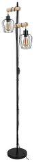 Rabalux  Stojací svítidlo FABIANO 2x40W | E27 - černá, světlé dřevo