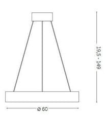 Ideal Lux LED Závěsné svítidlo Ideal Lux Oracle SP1 D60 Bianco 211398 31W 2400lm 60cm bílé