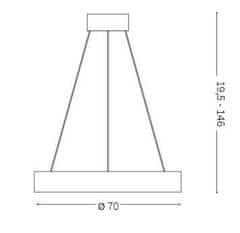 Ideal Lux LED Závěsné svítidlo Ideal Lux Oracle SP1 D70 Bianco 211381 40W 2850lm 70cm bílé