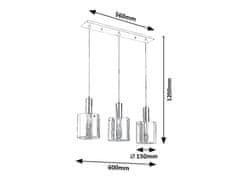Rabalux Rabalux závěsné svítidlo Donati E27 3x MAX 60W chromová 5250