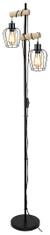 Rabalux  Stojací svítidlo FABIANO 2x40W | E27 - černá, světlé dřevo