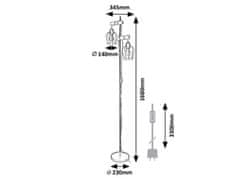 Rabalux Rabalux stojací lampa Fabian E27 2x MAX 40W matná černá 5246