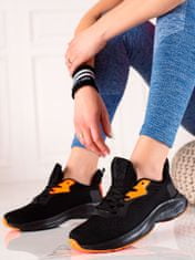 Amiatex Trendy dámské tenisky černé bez podpatku + Ponožky Gatta Calzino Strech, černé, 36