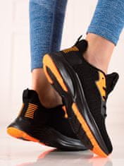 Amiatex Trendy dámské tenisky černé bez podpatku + Ponožky Gatta Calzino Strech, černé, 36