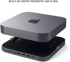 Satechi Aluminium TYPE-C Stand and Hub for Mac Mini, šedá