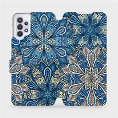 Mobiwear Flip pouzdro na mobil Samsung Galaxy M32 5G - V108P Modré mandala květy