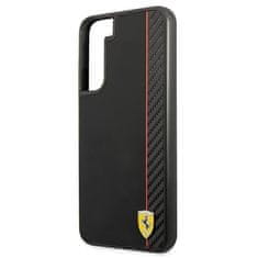 Ferrari FESAXHCS22MBK hard silikonové pouzdro Samsung Galaxy S22 PLUS 5G black On Track Carbon Stripe