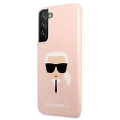 Karl Lagerfeld KLHCS22MSLKHPI hard silikonové pouzdro Samsung Galaxy S22 PLUS 5G pink Silicone Karl`s Head