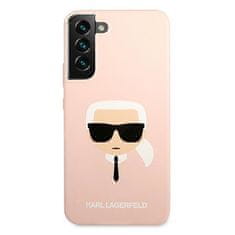 Karl Lagerfeld KLHCS22MSLKHPI hard silikonové pouzdro Samsung Galaxy S22 PLUS 5G pink Silicone Karl`s Head