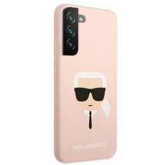 Karl Lagerfeld KLHCS22MSLKHPI hard silikonové pouzdro Samsung Galaxy S22 PLUS 5G pink Silicone Karl`s Head