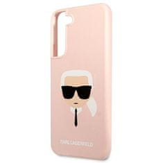 Karl Lagerfeld KLHCS22MSLKHPI hard silikonové pouzdro Samsung Galaxy S22 PLUS 5G pink Silicone Karl`s Head