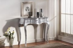 Amoletto Import Luxusní konzolový, odkládací stolek s aplikací stříbrné fólie
