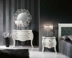 Amoletto Import Kulaté zrcadlo - rám v bílé barvě