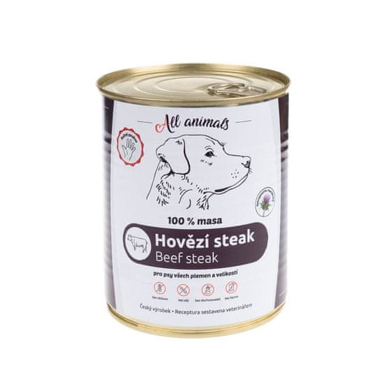 All Animals Konzerva Hovězí steak 800g