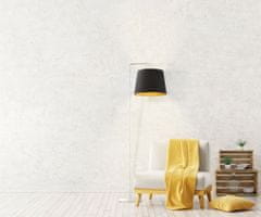 LYSNE.PL Elegantní stojací lampa RIJAD GOLD, stříbrný rám, šedá