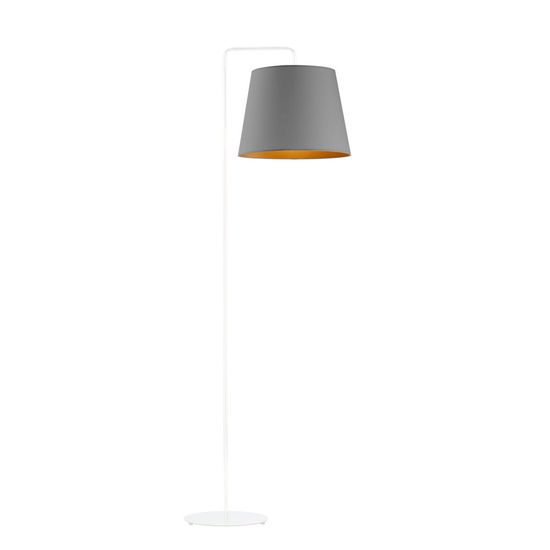 LYSNE.PL Stolní lampa RIJAD GOLD, bílý rám