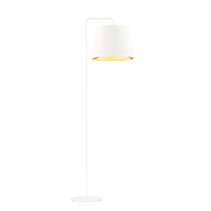 LYSNE.PL Stolní lampa RIJAD GOLD, bílý rám, bílá/zlatá