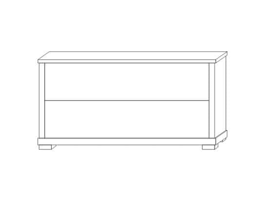 Pyka TV stolek Kacper 1S - wenge / bílý vysoký lesk