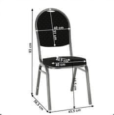 ATAN Židle JEFF 3 NEW - černá / šedý rám