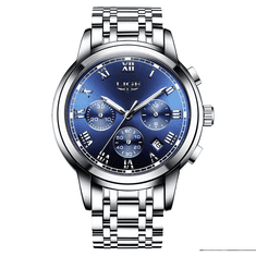 Lige Elegantní pánské modré hodinky model 9810-2 + bonus ZADARMO, nejlepší volba pro Vás!