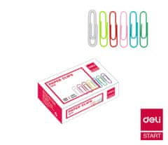 Deli stationery Sponky kancelářské 33mm barevné 100ks DELI E39716