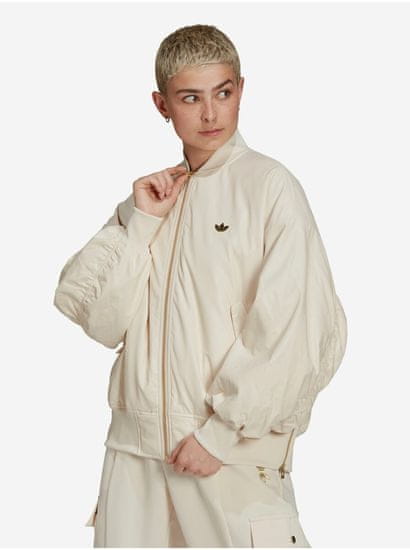 Adidas Krémový dámský koženkový bomber adidas Originals