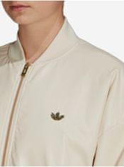 Adidas Krémový dámský koženkový bomber adidas Originals S