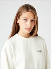 Wrangler Bílá dámská mikina s potiskem Wrangler Retro Sweat M