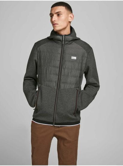 Jack&Jones Tmavě šedá bunda s kapucí Jack & Jones Toby