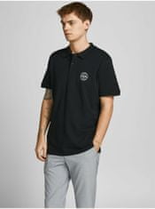 Jack&Jones Černé polo tričko Jack & Jones Shark S