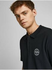 Jack&Jones Černé polo tričko Jack & Jones Shark S