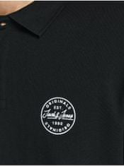 Jack&Jones Černé polo tričko Jack & Jones Shark S