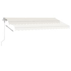 Vidaxl Automatická markýza LED a senzor větru 450 x 300 cm krémová