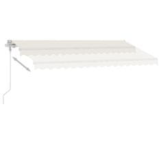 Vidaxl Automatická markýza LED a senzor větru 450 x 350 cm krémová