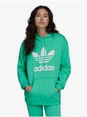 Adidas Zelená dámská vzorovaná mikina s kapucí adidas Originals S