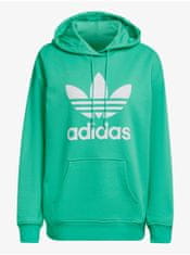 Adidas Zelená dámská vzorovaná mikina s kapucí adidas Originals S