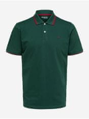 Selected Homme Tmavě zelené polo tričko Selected Homme Haze S