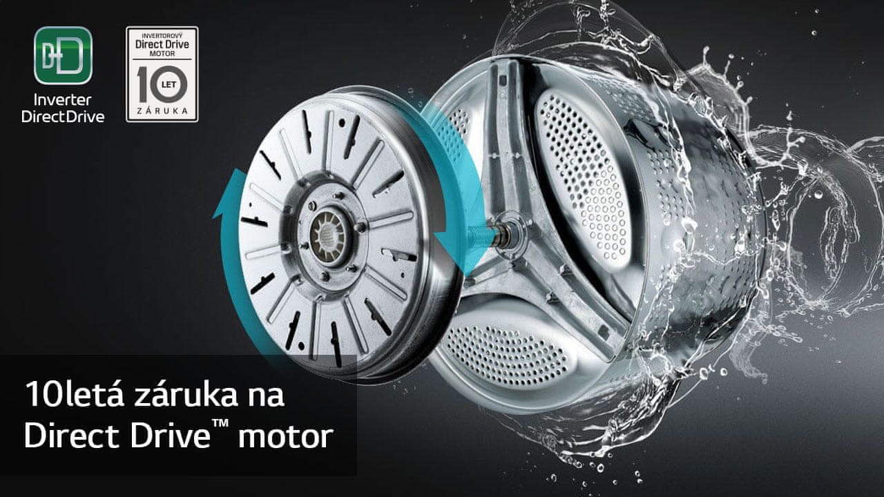 Automatická parní pračka LG FA4TURBO9E Inverter Direct Drive motor